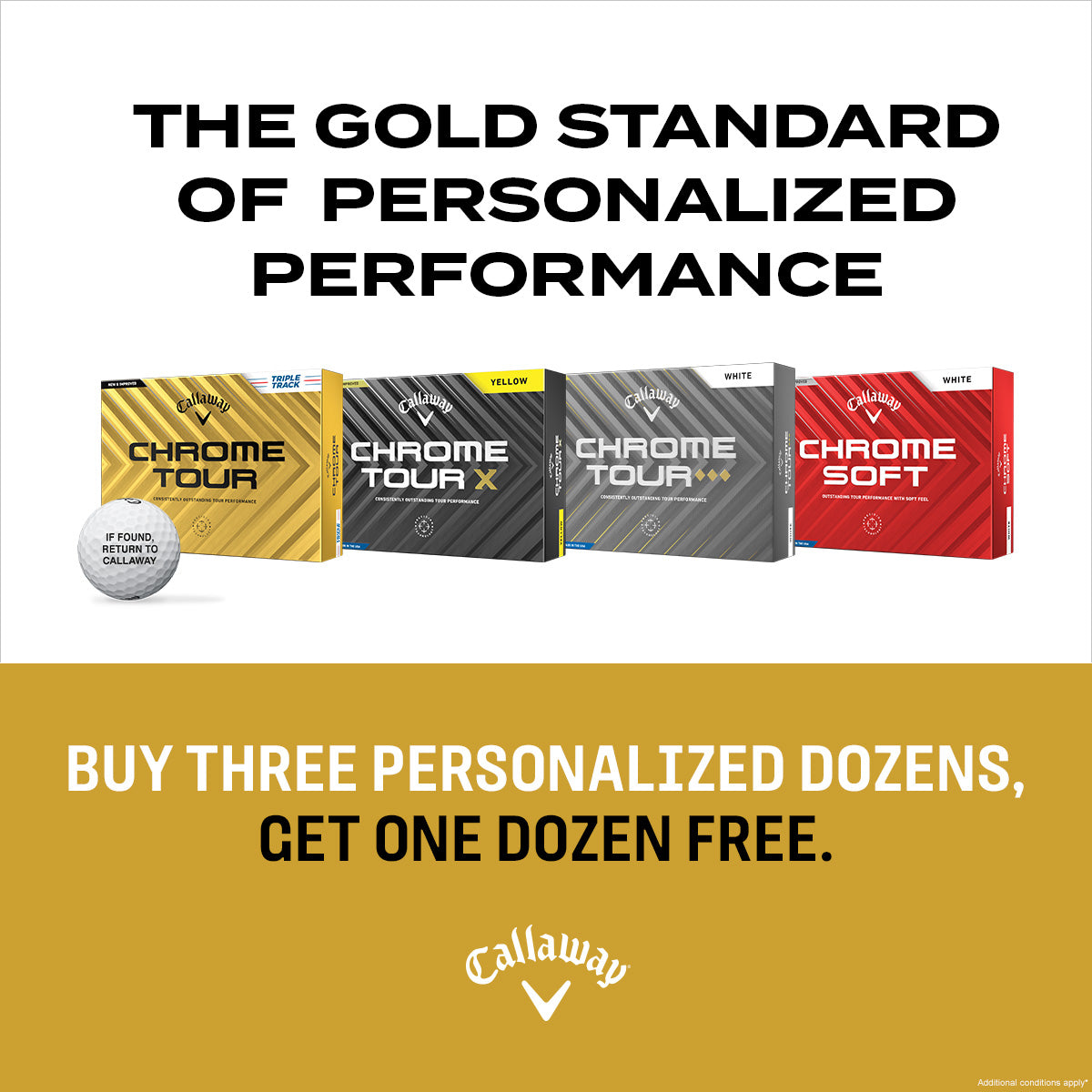 Callaway Golf Buy 3 Dozen, Get 1 FREE with Personalization Promo